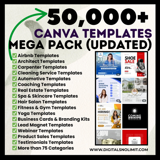 50,000+ Canva Templates Mega Package Bundle (Updated)