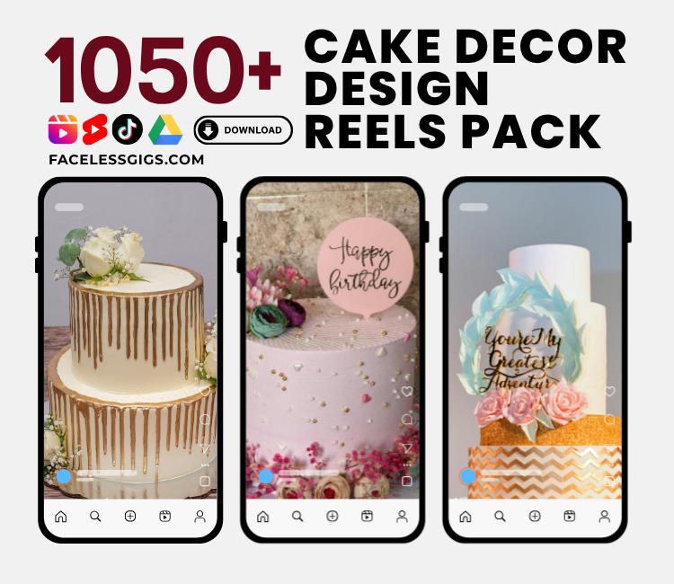 2500+ Cake Decor Design Reels Pack Download