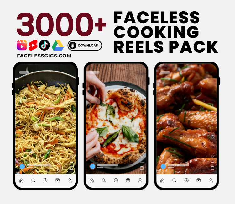 3000+ Faceless Cooking Reels Pack Download