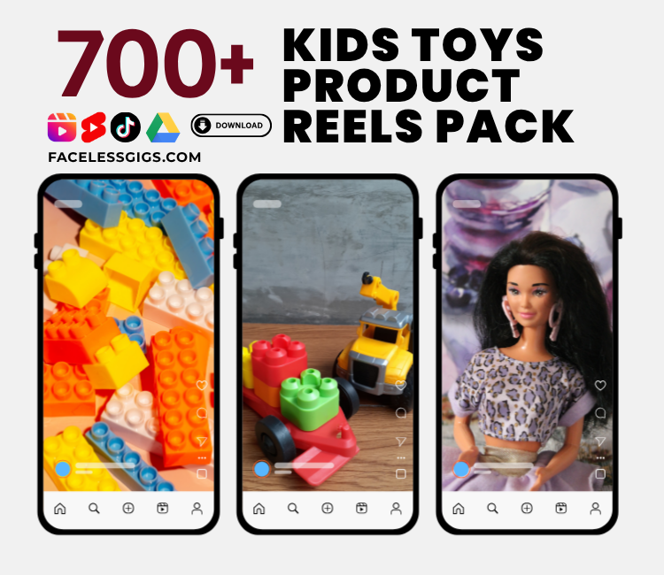 700+ Kids Toys Product Reels Pack Download
