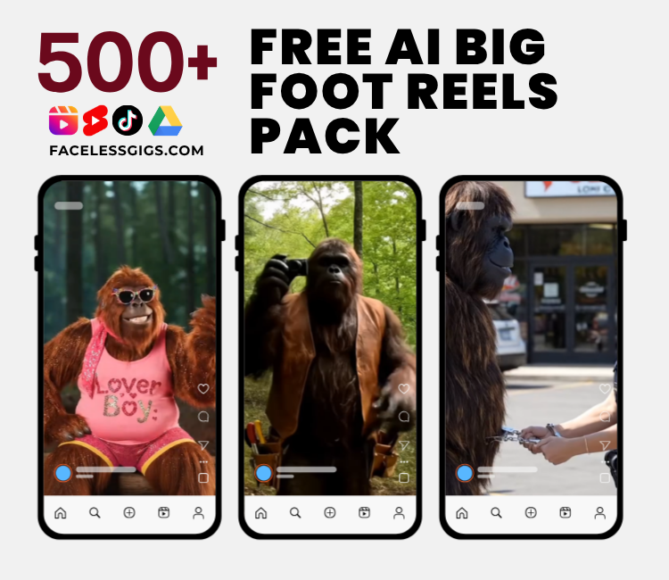 Free AI Big Foot Reels Pack