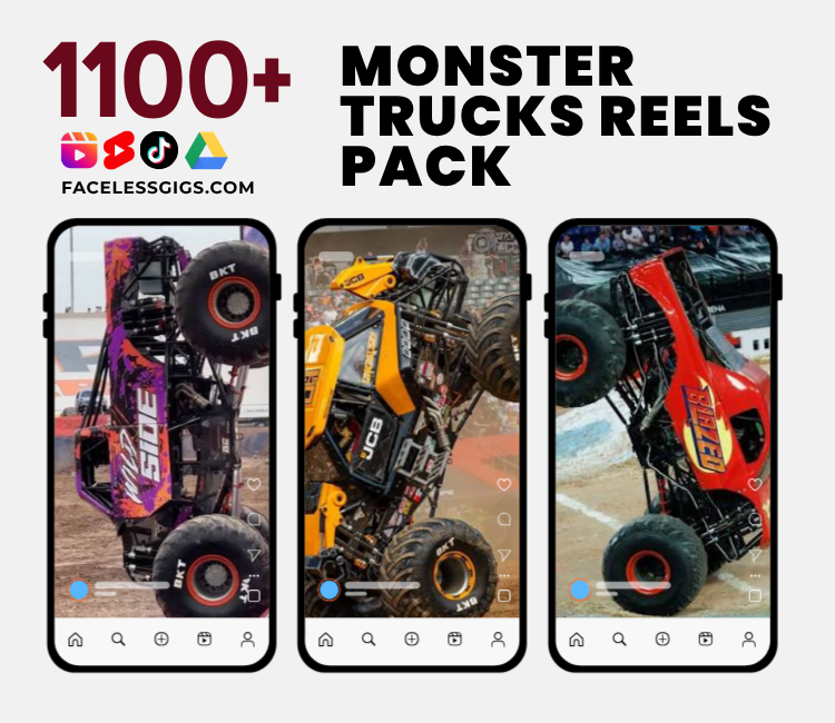 1100+ Monster Trucks Reels Pack Download